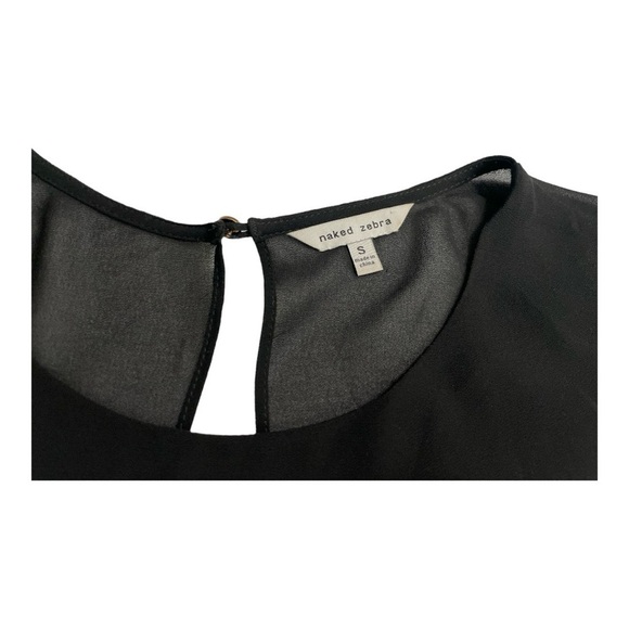 Naked Zebra open back blouse size S. Gold button on sleeves. - Picture 9 of 12